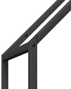 Suporte para lenha 40x25x120 cm aço laminado a frio preto