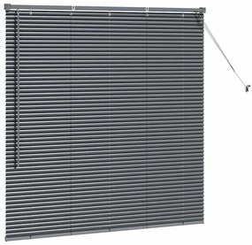 Persiana de Janela Cinzento-escuro 80 x 130 cm Alumínio