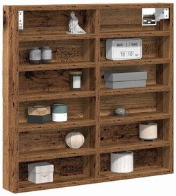 Armário Vitrine vidaXL Madeira Velha 60x8,5x58 cm Madeira Ingenharia
