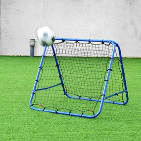 Rede de rebote para futebol dobrável 85 x 85 cm para treino de futebol com ângulos ajustáveis Treinador de futebol Equipe Azul