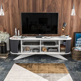 Móvel de TV Stor – Antracite e Branco – 180 cm x 43 cm x 60 cm