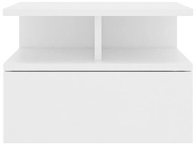 Mesa de cabeceira suspensa 40x31x27 cm derivados madeira branco