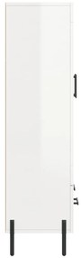 Aparador alto 69,5x31x115 cm derivados madeira branco brilhante