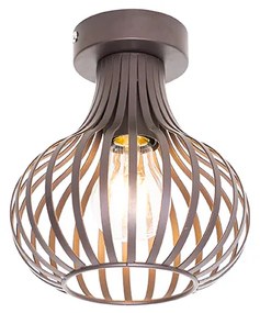 Candeeiro de teto moderno castanho 18 cm - Saffira Moderno