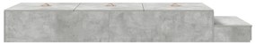 Cama de Armazenamento Cinza Concreto 90x200 cm