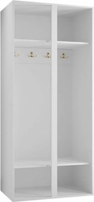 Roupeiro Hartford 397, Preto, 186x74x44cm, 54 kg, Portas para roupeiro: Com dobradiças, Número de prateleiras: 2, Número de prateleiras: 2