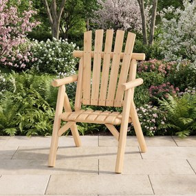 Cadeira de Jardim, 80 x 66 x 107 cm, Encosto Alto, Natural