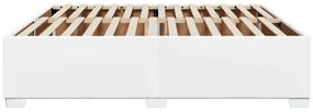 Estrutura de cama 180x200cm couro artificial branco