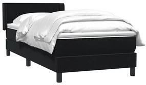 Cama box spring com colchão 90x210 cm veludo preto
