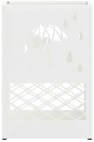 Suporte de Guarda-Chuva Branco da - 28x12x41 cm, Aço