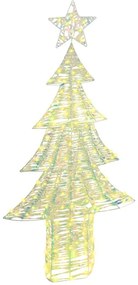 vidaXL Árvore de Natal com 240 LEDs Branco quente 180 cm PET