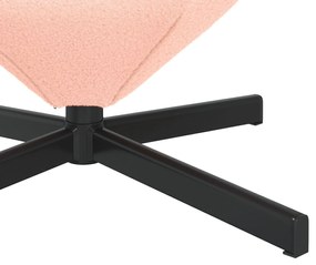 Poltrona Ovo vidaXL Rosa em Tecido Semelhante à Lã