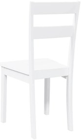 Cadeiras de jantar 2 pcs madeira de seringueira maciça branco