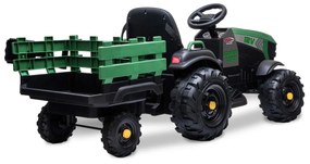 Trator elétrico infantil Super Load com reboque verde 12V