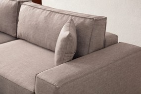 Sofá-Cama de Canto Pırlo – Castanho – 260x78x170 cm