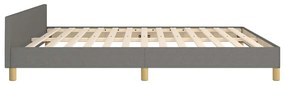 Estrutura de cama sem colchão 160x200 cm tecido cinzento-escuro