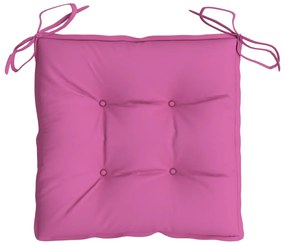 Almofadões para cadeira 2 pcs 40x40x7 cm tecido rosa