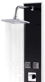 Coluna de duche em vidro 18x42,1x120 cm preto