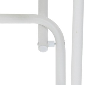 Mesa de Jardim Dobrável Branca Ø50x72 cm Aço