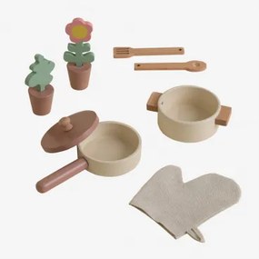Utensílios De Cozinha Em Madeira Drisy Kids Cores Naturais - Sklum