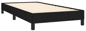 Estrutura de cama sem colchão 90x200 cm tecido preto