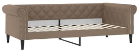 Sofá-cama c/ gavetão e gavetas 90x200 cm couro art. cappuccino