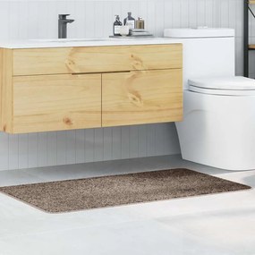 Tapete de Banho Retangular Castanho 70x120 cm Polipropileno Antiderrapante