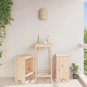 vidaXL Bancos de bar 2 pcs 40x36x75 cm madeira de pinho maciça