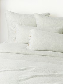 Capa de edredão em linho lavado com riscas finas Rinna