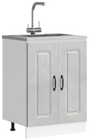 vidaXL Armário baixo lavatório Kalmar 60x46x81,5 cm cinzento betão