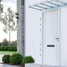 Toldos de porta 2 pcs vidro temperado transparente
