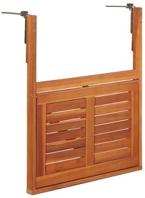 Mesa de varanda suspensa 64,5x44x80 cm madeira de acácia maciça