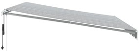 Toldo retrátil automático 450x300 cm antracite e branco