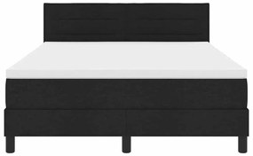 Cama Box com Colchão Preta 160x200 cm Tecido
