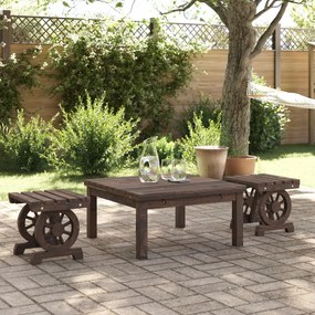 Apoios de pés para jardim 2 pcs madeira de abeto maciça