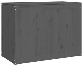 Caixa para roupa 88,5x44x66 cm madeira de pinho maciça cinzento