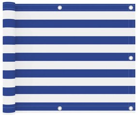 Tela de varanda 75x400 cm tecido Oxford branco e azul
