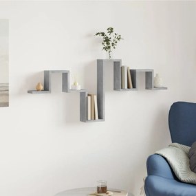 Estante de parede 104,5x10x43cm derivados madeira cinza cimento