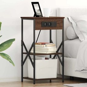 vidaXL Armário de Cabeceira Carvalho Marrom 41 x 31 x 76 cm