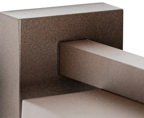 Lanterna de parede exterior industrial castanho enferrujado IP44 - Charlois Industrial