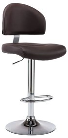 vidaXL Banco de bar couro artificial castanho
