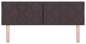 Cabeceira LED vidaXL Design Com Blocos De Diamante Marrom Escuro 160 c