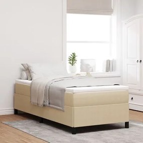 Estrutura de Cama Verde Claro Cinza 90x200 cm Tecido de Veludo Canelad