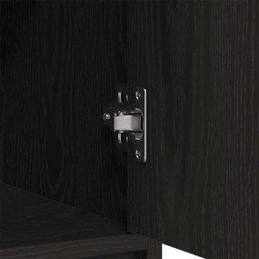 Aparador c/ gavetas e portas 73x31x90 cm carvalho preto