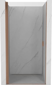 Mexen Mist-B porta de duche de abrir 80 cm, transparente, cobre escovado - 8A2-080-000-65-00