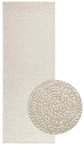 Tapete ZIZUR creme 80x200cm aspeto de juta interior e exterior
