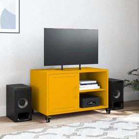 Móvel de TV 68x39x43,5 cm aço amarelo mostarda