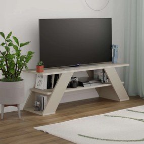 Móvel de TV "Luna" – Branco Areia – 120 x 40 x 33,5 cm – Design Modern