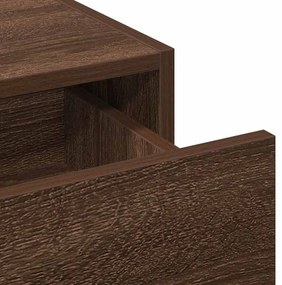Mesa de Maquilhagem Suspensa Carvalho Castanho 100x40x70 cm