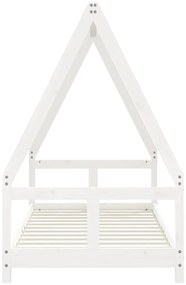 Estrutura de cama infantil 80x160 cm pinho maciço branco